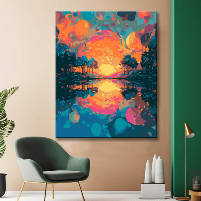 Dawn at the Lake Painting by Numbers - Shipping from DE