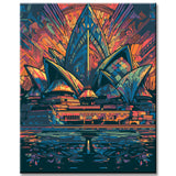 Colorful Sydney Opera House Painting by Numbers - Shipping from DE