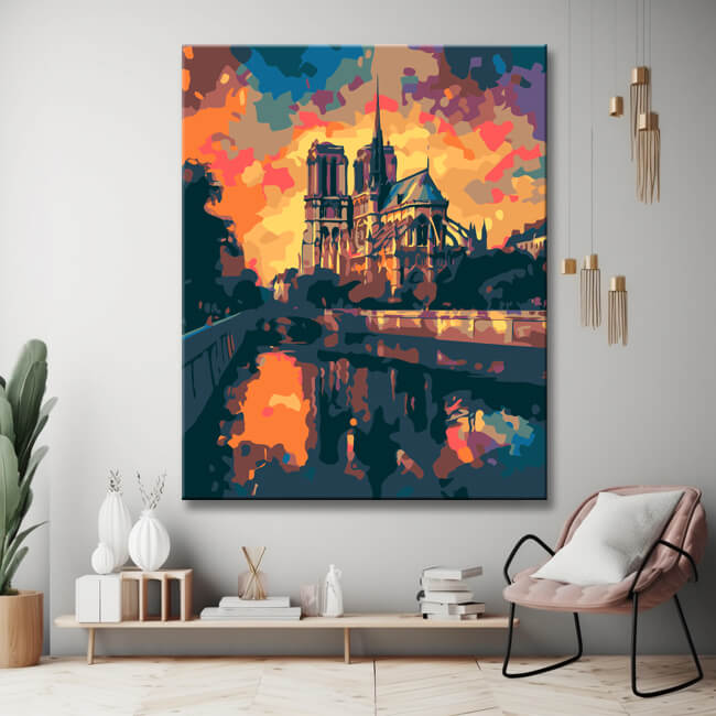 Colorful Cathedral: Painting by Numbers - Shipping from DE