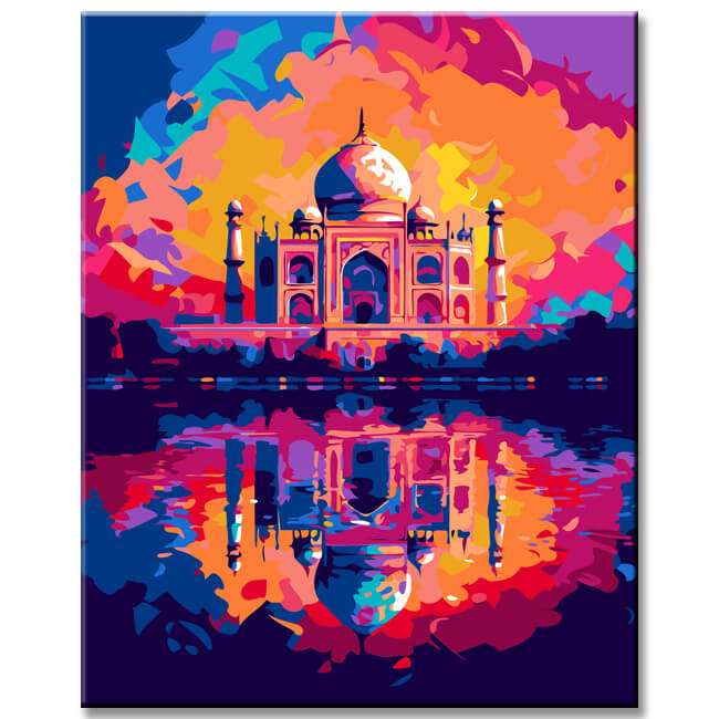 Dreamlike Taj Mahal painting by numbers - shipping from DE