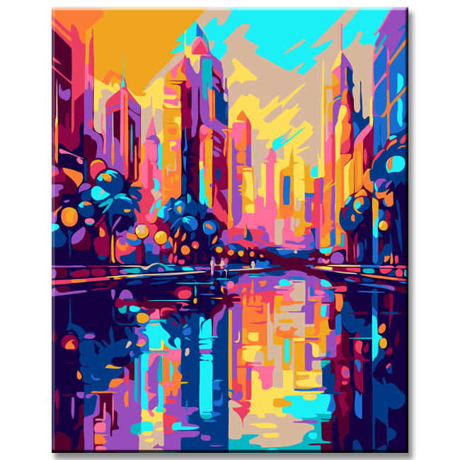 Fantastic Honolulu painting by numbers - shipping from DE