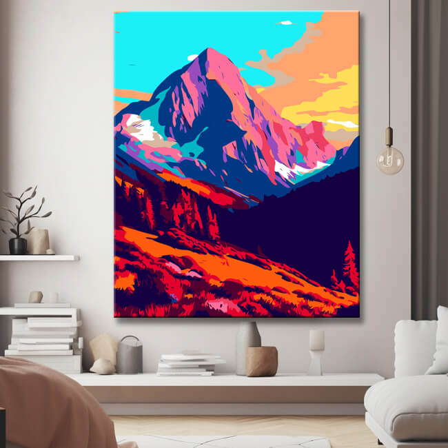 Fantastic Alpine Landscape Painting By Numbers