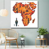 Africa map - paint by numbers