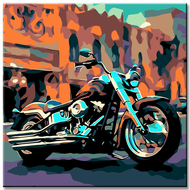 Abstract Las Vegas Motorcycle Paint by Numbers