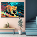 Abstract Running Cheetah Paint by Numbers