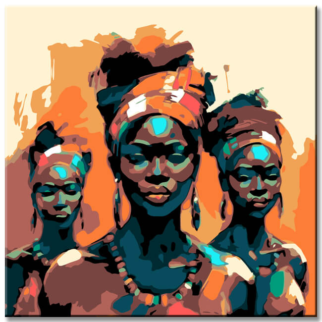 African people painting by numbers