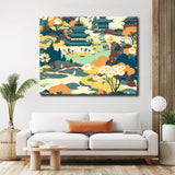 Painting By Numbers Illustration Chinese City