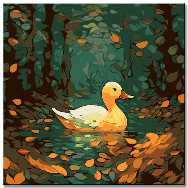 Duck Tale - Painting by Numbers in Klimt Style