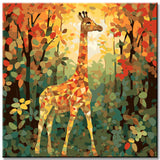 Giraffe fairy tale - painting by numbers in Klimt style