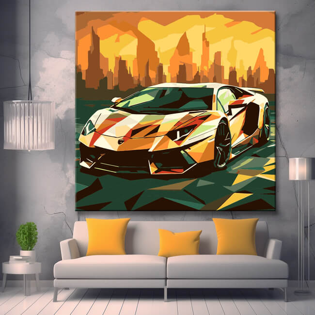 Aventador artwork - paint by numbers