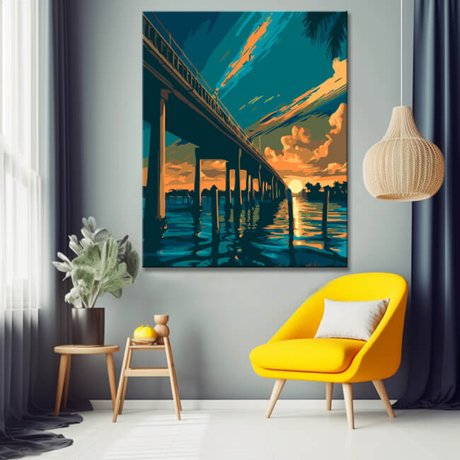 Fantastic Florida Keys painting by numbers - shipping from DE