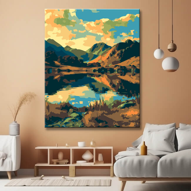 Colorful Landscape England Lake District Painting By Numbers -