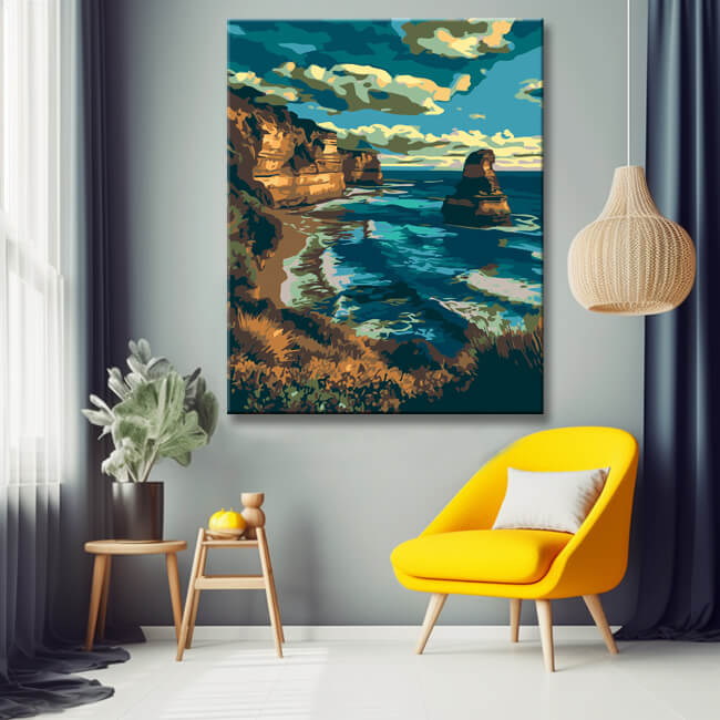 Australian Coastal Magic Painting by Numbers - Shipping from DE