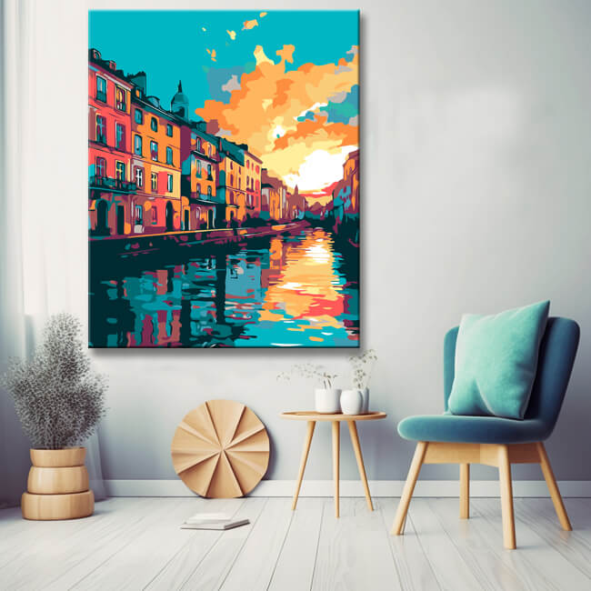 Colorful Seine Painting Paint by Numbers - Shipping from DE