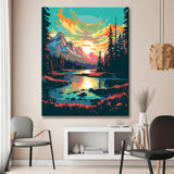 Banff National Park View Painting by Numbers - Shipping from DE