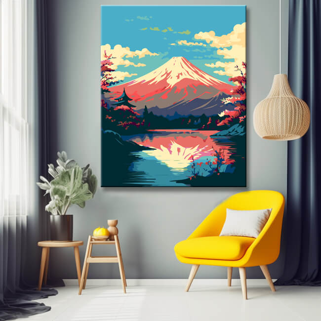 Colorful Fuji - Painting by Numbers