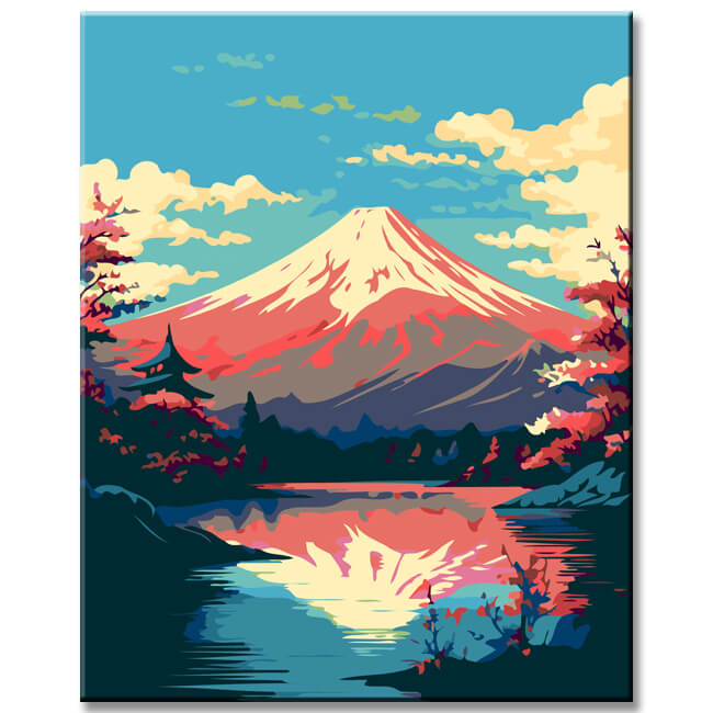 Colorful Fuji - Painting by Numbers