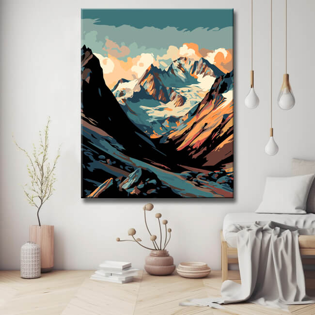 Alpine Landscape Painting By Numbers