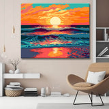 Colorful Illustration Sunset II Painting by Numbers