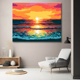 Colorful Illustration Sunset IV Painting by Numbers