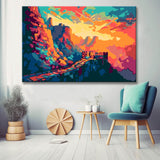 Colorful Illustration Great Wall Of China Painting By Numbers