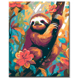 Cute sloth - painting by numbers