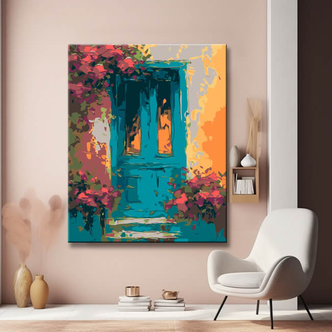 Blooming Door - Painting by Numbers