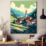 Appenzell on a sunny day - painting by numbers