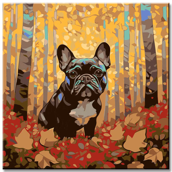 French Bulldog in the Magic Forest - Painting by Numbers