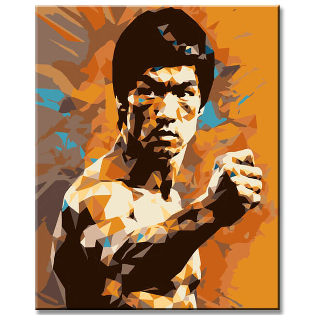 Bruce Lee portrait - paint by numbers