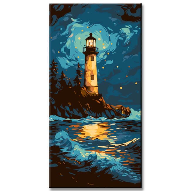 Painting by Numbers Lighthouse At Night