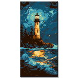 Painting by Numbers Lighthouse At Night