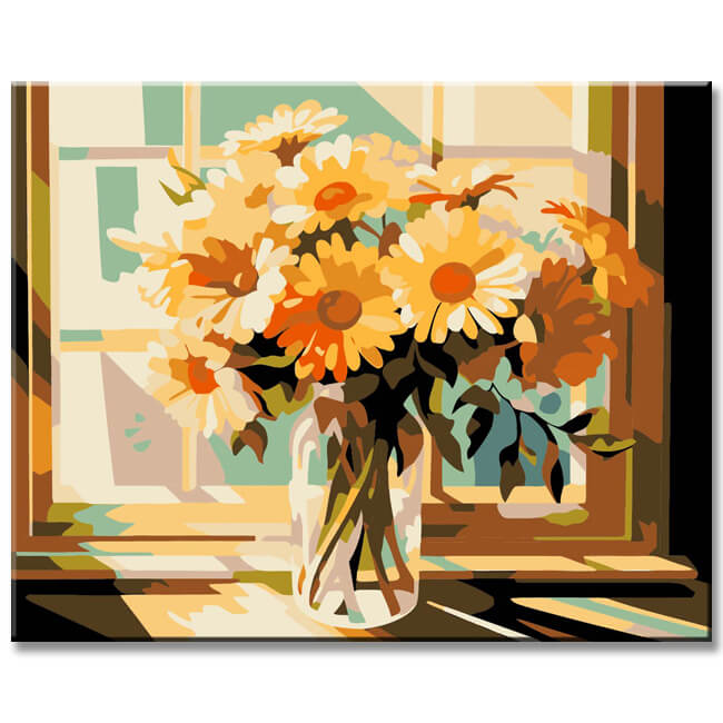 Flower splendor - painting by numbers artwork