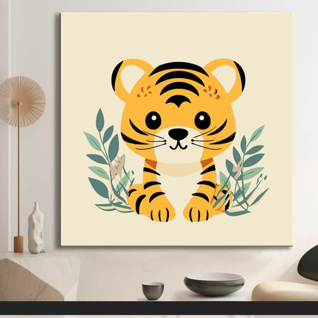 Cute baby tiger - painting by numbers