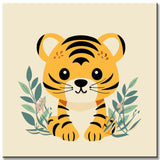 Cute baby tiger - painting by numbers