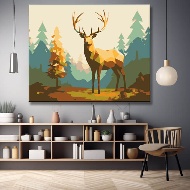 Forest Deer - Paint by Numbers Artwork