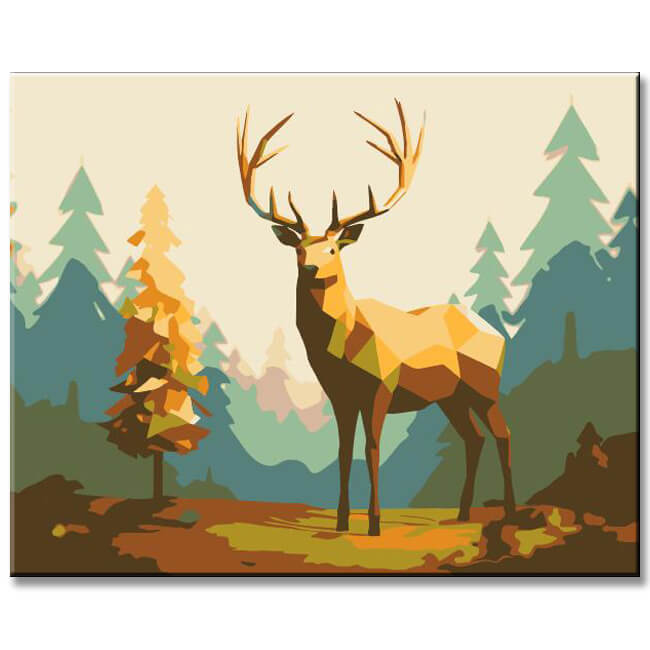 Forest Deer - Paint by Numbers Artwork