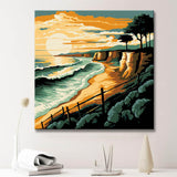 Coastal landscape - painting by numbers