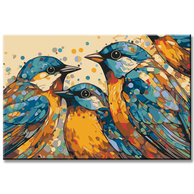 Impressionism Birds Painting by Numbers - Shipping from DE