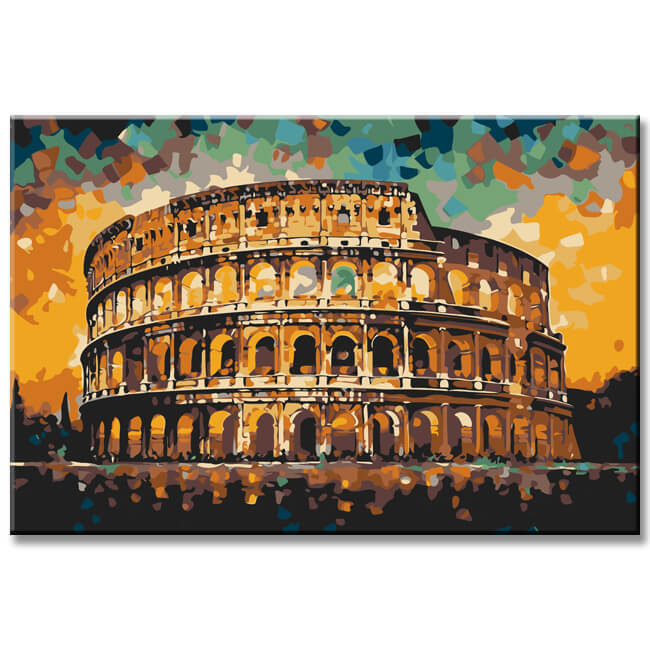 Impressionism Roman Colosseum Painting by Numbers - Shipping from DE