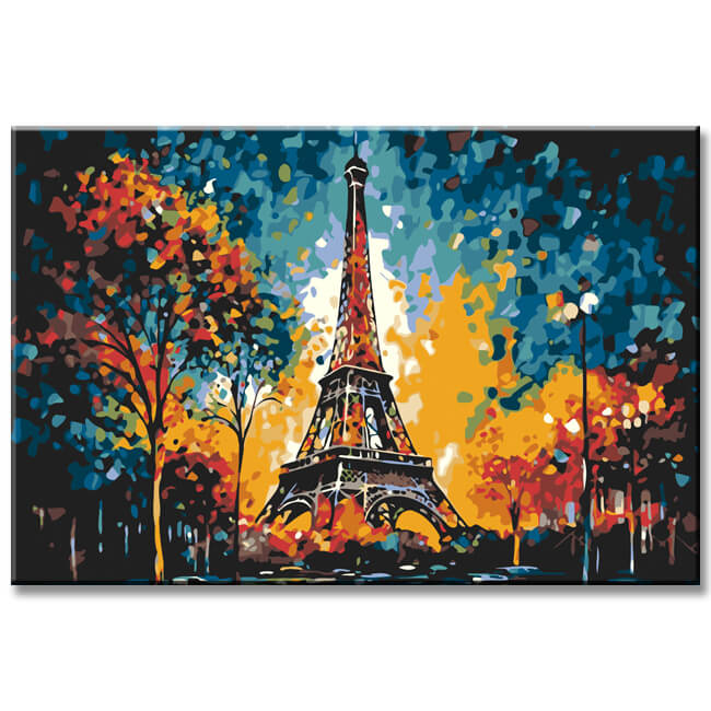 Impressionism Eiffel Tower Painting by Numbers - Shipping from DE