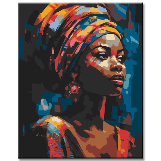 African Girl Oil Painting Paint by Numbers