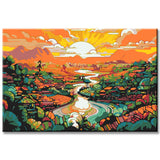 Bali cultural landscape painting by numbers - shipping from DE