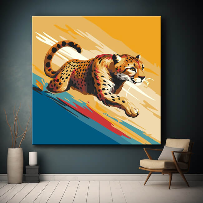 Cheetah with rockets - painting by numbers