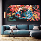 Coffee and flowers - painting by numbers