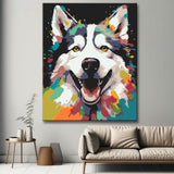 Husky Dog Pop Art - Painting by Numbers