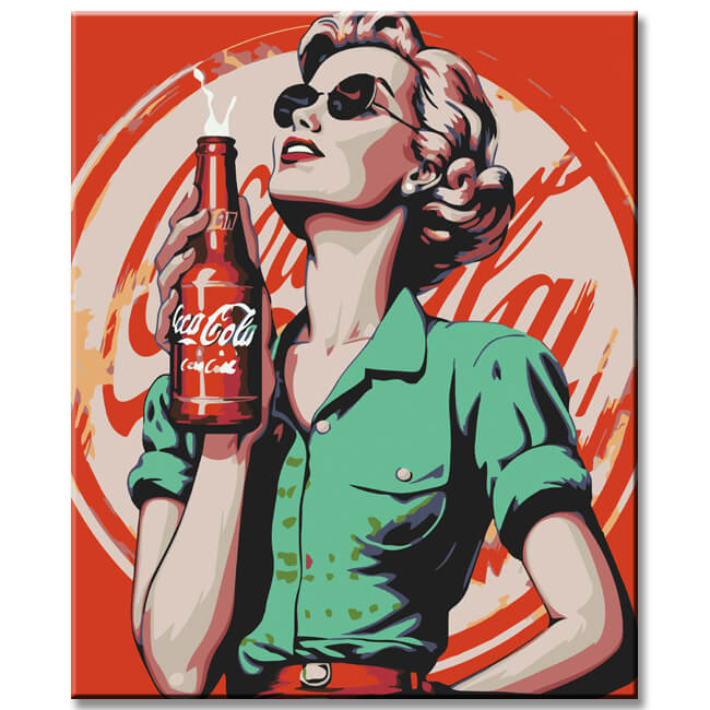 Cola advertising poster - paint by numbers