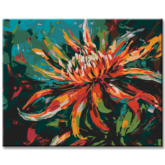 Blooming flowers - painting by numbers