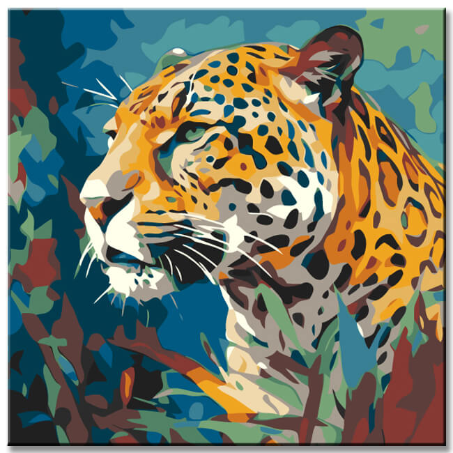 Paint by Numbers Leopard Paintings