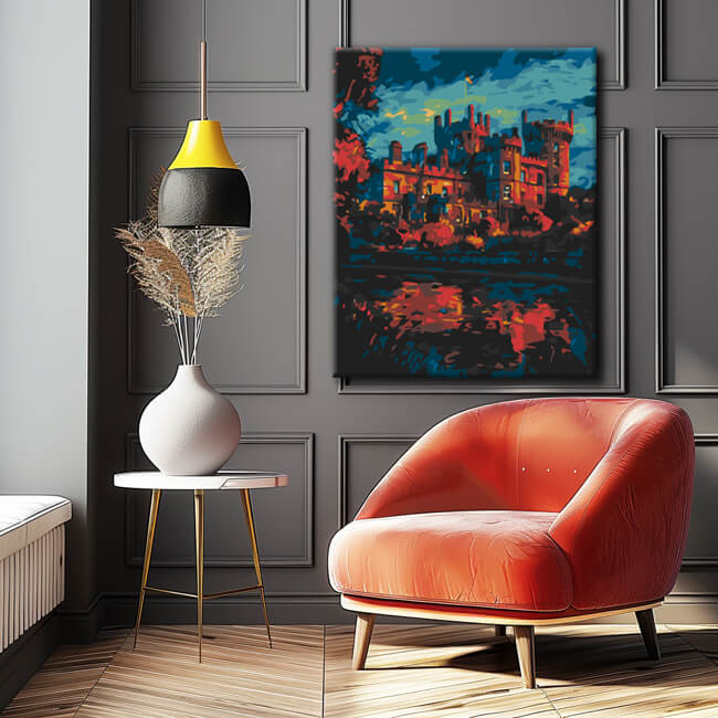 Paint By Numbers Castle Painting